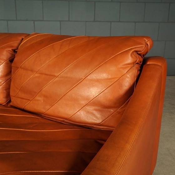 Image 1 of Divano patchwork vintage danese – pelle cognac – anni '70