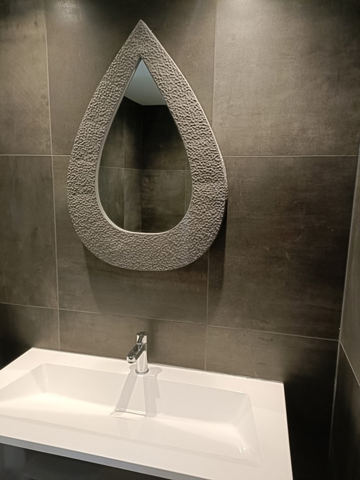 Leem Kleurige Metalen Spiegel – Glass
