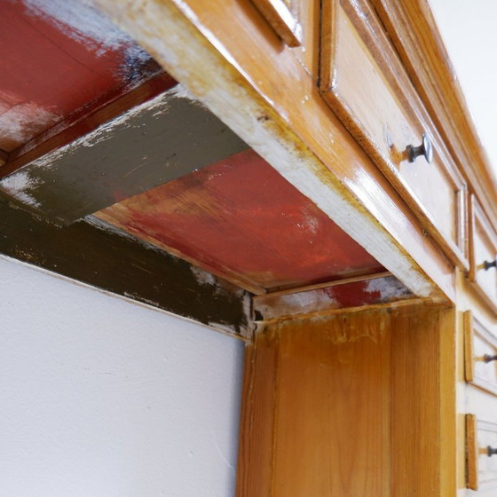 Image 1 of Apothecary cabinet on a solid pine pedestal - England, early 20th century