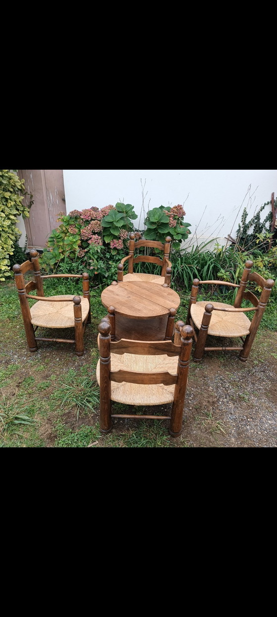 Image 1 of Set 4 Fauteuils Et 1 Table Charles Dudouyt 1940