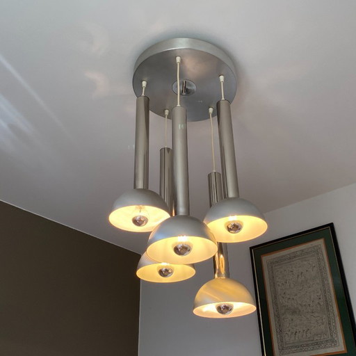 Lampada a sospensione a cascata in stile era spaziale. 1970.