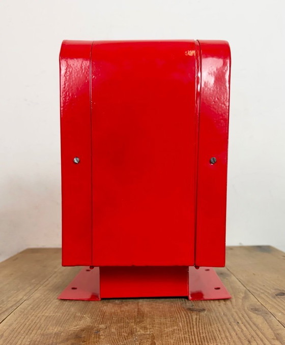 Image 1 of Horloge murale double face Seiko Ships rouge vintage, années 1970