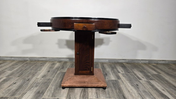 Image 1 of Art Deco Schaak/Pokertafel