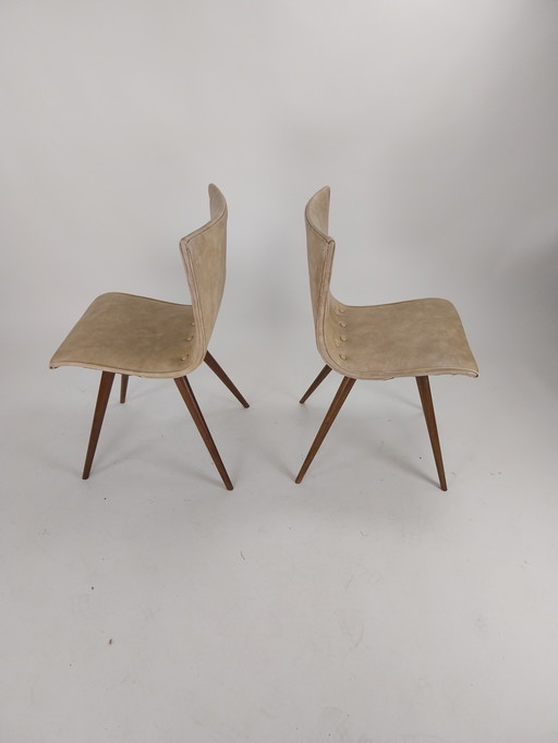 2 x van Os Culemborg dining chairs 1960's