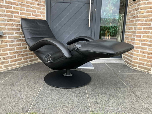Modèle récent Jori Yoga Relax Noir cuir celia avec appui-tête réglable
