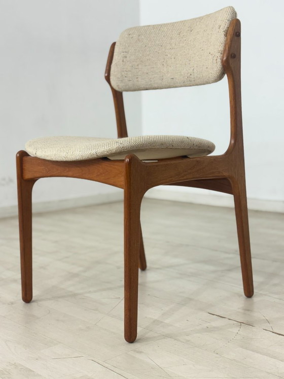 Set van 4 Deense designstoelen uit het midden van de 20e eeuw / Teakhouten eetkamerstoelen / Keukenstoelen (photo 12 of 14)