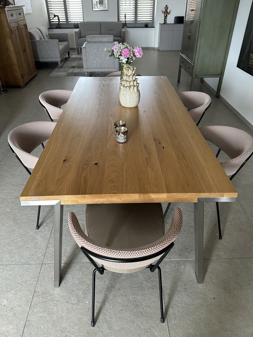 1x table de salle à manger, 6x chaise de salle à manger