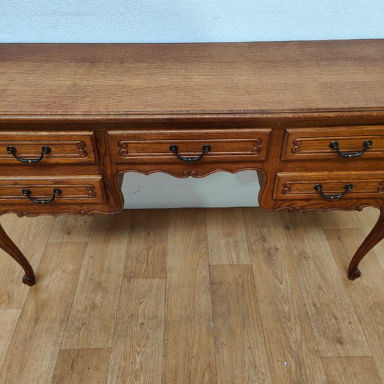 Image 1 of Vintage Landelijke sidetable bureau kaptafel tv-meubel make-up tafel