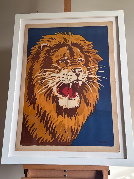 Affiche de cirque lion encadrée – Lithographies et sérigraphies, Papier (photo 8 of 8)
