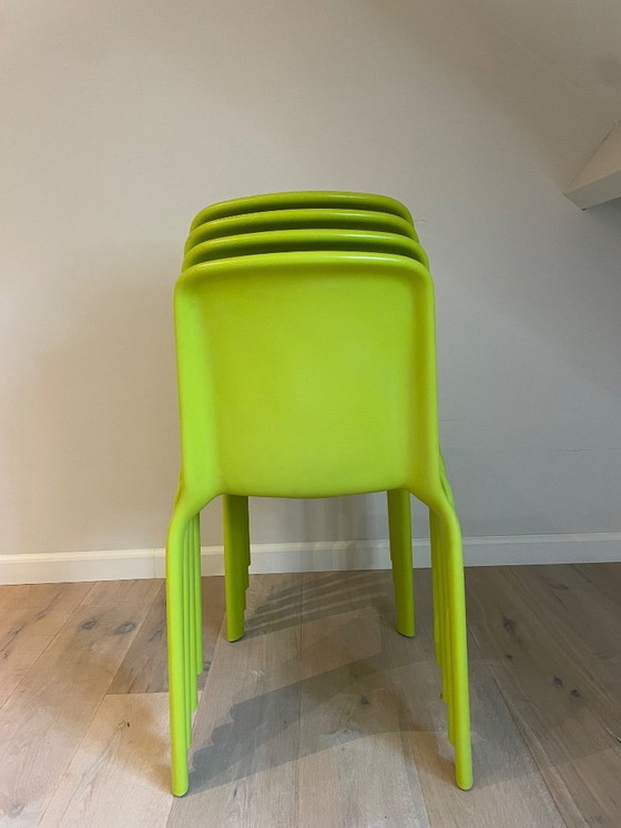 Image 1 of Set of 4 Pedrali Snow 300 Design Chairs - Lime Green