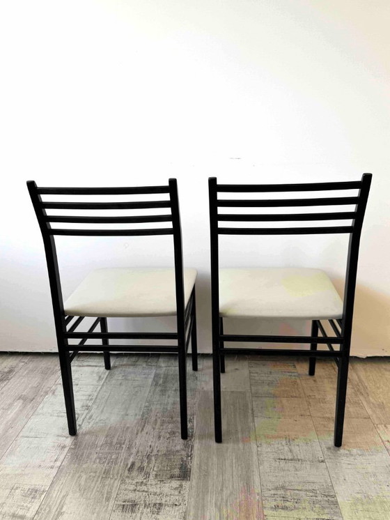 Image 1 of 2x Vintage Retro Supperleggera 60s Chairs. Gio Ponti was the inspiration source for this timeless design.  