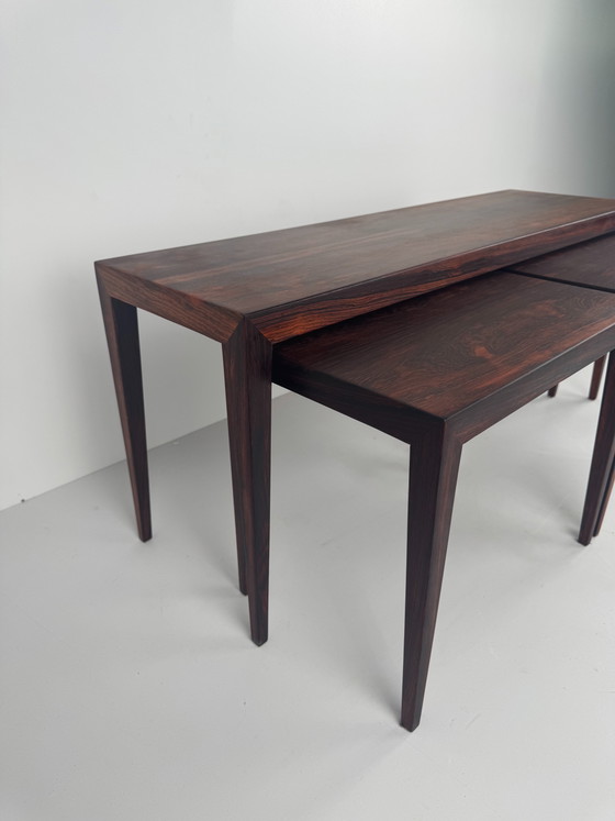 Image 1 of Tavolini impilabili in palissandro, Severin Hansen, Danimarca, anni '60