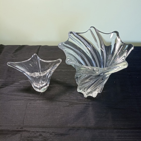 Set di 2 Vasi in Cristallo Francese Mid-Century (Daum & Art Vannes) – Daum France, Crystal (photo 2 of 10)