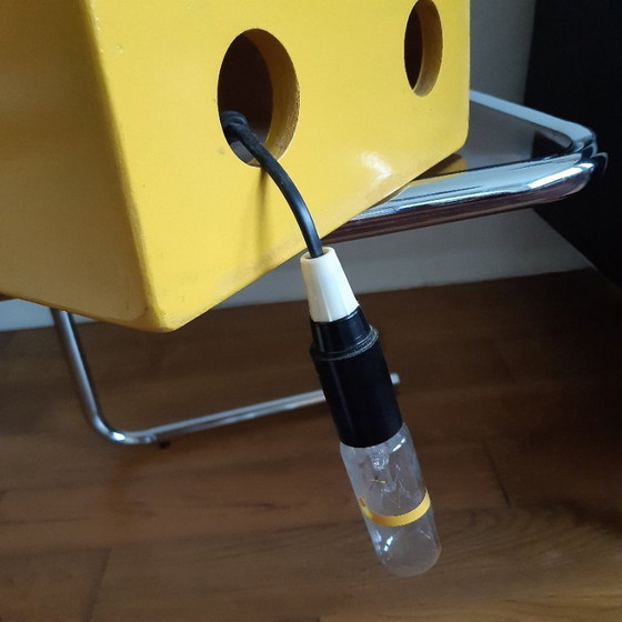 Image 1 of Lampada a dadi in legno vintage, fatta a mano, pezzo unico, anni '60