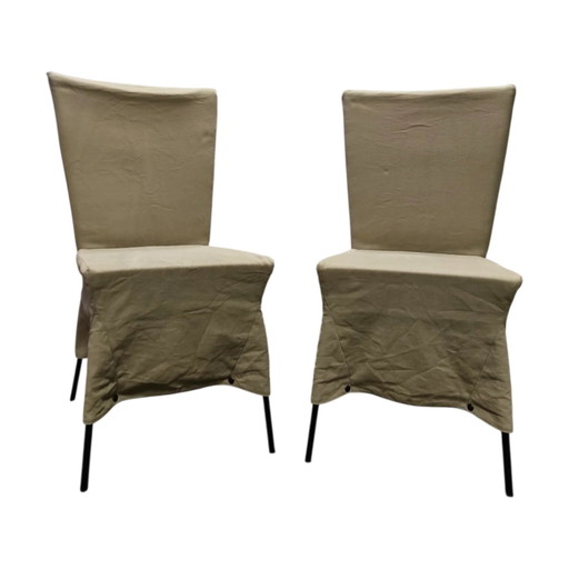 2 x Gerard van den Berg Canvas Esszimmerstuhl