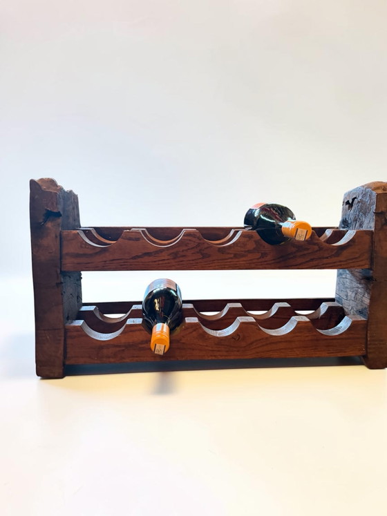 Supergaaf Brutalistisch Vintage wijnrek – Keukenaccessoires, Wood (photo 9 of 11)