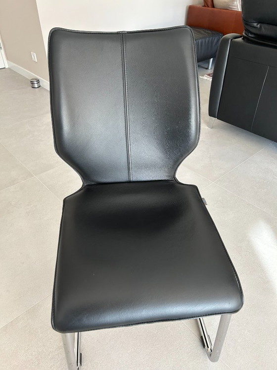 Image 1 of 6x Bree's New World leren stoelen
