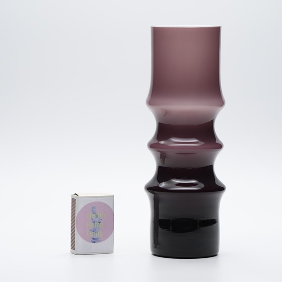 Image 1 of Karl Friedrich Kristallglaswerk Set de vases en verre ciselé avec boîte à couvercle et faucon MCM