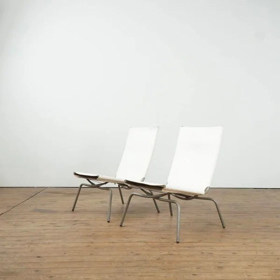 Set di 2 poltrone lounge di Fabiaan van Severen., Poltrone relax, Pelle, Bianco (foto 2 di 7)