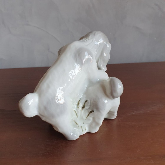 Image 1 of Vintage Puppies Spaans Porselein van Sanbo uit de Jaren 80