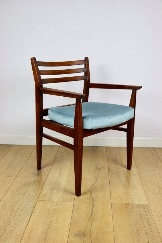 Image 1 of Vintage bureaustoel - zeeturkoois