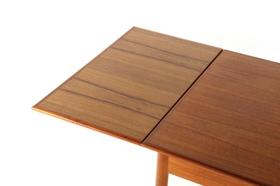 Vintage Danish Rectangular Extendable Teak Dining Table Restored – Wood (photo 12 of 15)