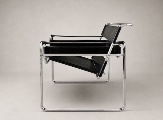 Image 1 of 2 Vintage Wassily Chairs by Marcel Breuer for Fasem, Italy, ca80s