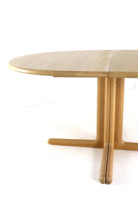 Image 1 of Juul Kristensen for JK mobler oak oval extendable dining table vintage Danish