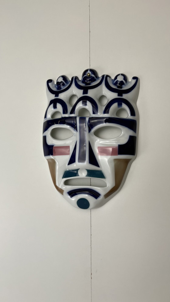Image 1 of Sargadelos Spaans vintage design porseleinen wand masker