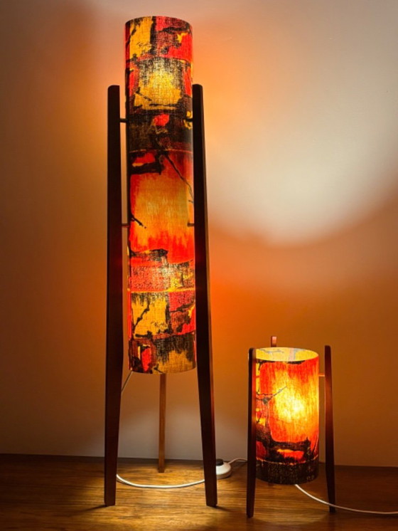 Image 1 of Magnifique et rare ensemble de lampes fusée des années 50/60