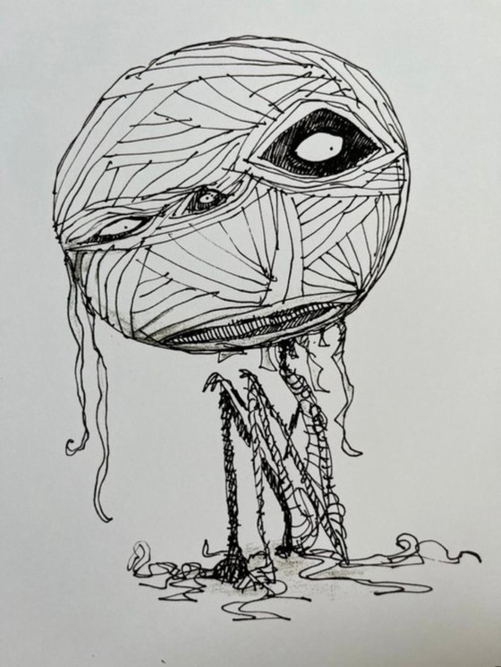 Image 1 of Tim Burton – Mummy Boy – Official Signed Limited Edition Print – 20x30 cm