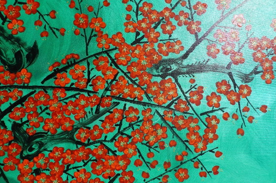 Image 1 of Japanese crane J510 - original painting