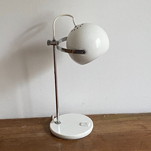 Lampe EYE BALL. 1970. Ruimtetijdperk. Blanc.
