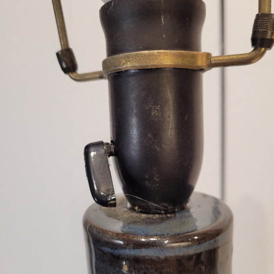 Image 1 of Tischlampe, glasierte Keramik, Hanne Stentøj, Skandinavische Moderne, 60er Jahre - Dänemark