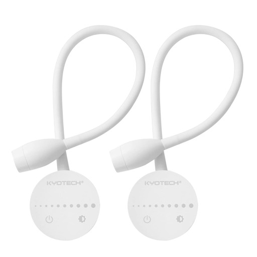 Set of 2 white 4W adjustable LED Wall lights – Dimmable – 3000K to 6000K – Touch control