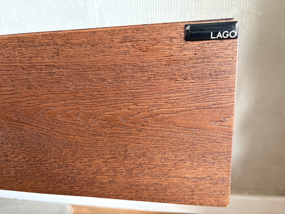 LAGO 36e8 Wall Unit in Glass and Wood – Shelving unit, Crystal (photo 10 of 10)