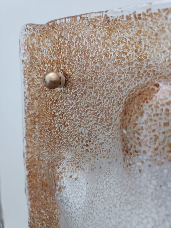 Lámpara de pared grande de losa de Murano de Mazzega, década de 1970. – Apliques, Murano Glass (photo 4 of 8)