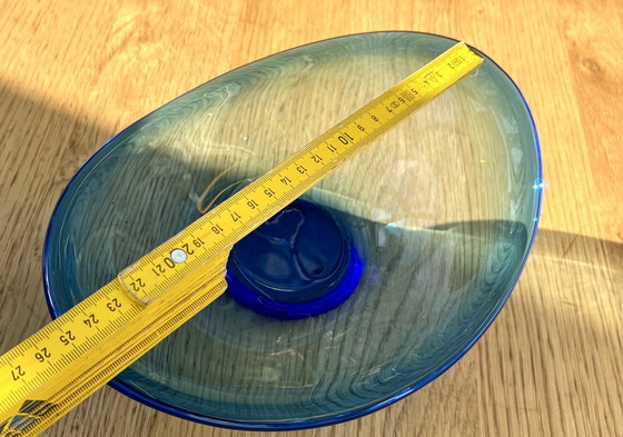 Image 1 of Set di 3 ciotole in vetro della Nuova Scozia, fatte a mano, blu/verde, stile vintage, Canada