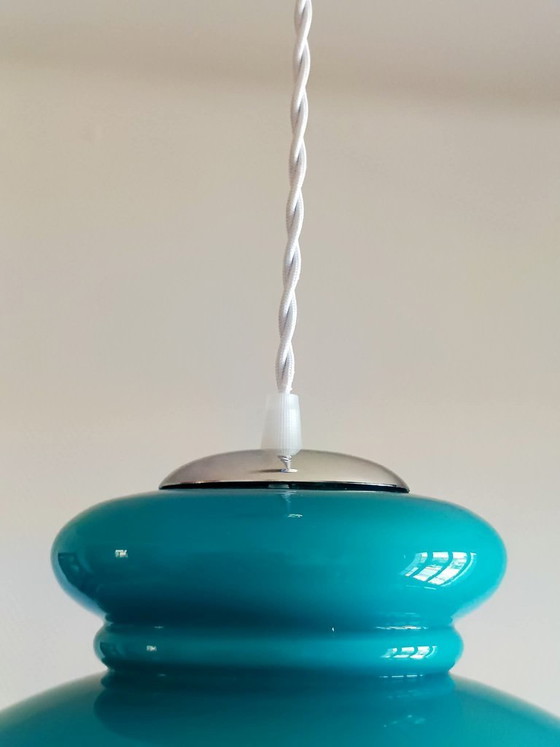 Image 1 of UFO Space Age blauwe hanglamp 1970