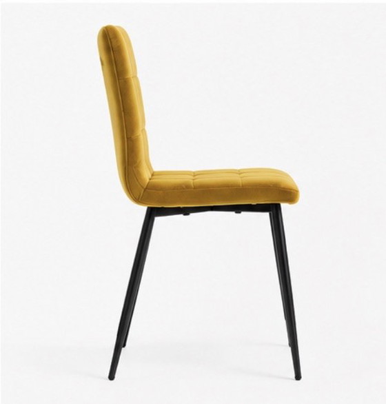 4 Light & Living OLIVE Eetkamerstoelen – Okergeel Velvet (photo 4 of 5)