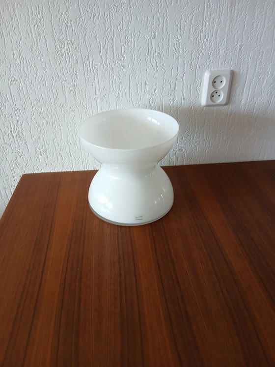 Image 1 of Diabolo XL Vase - Anne Nilsson - Ikea - White Opaline - 1990s