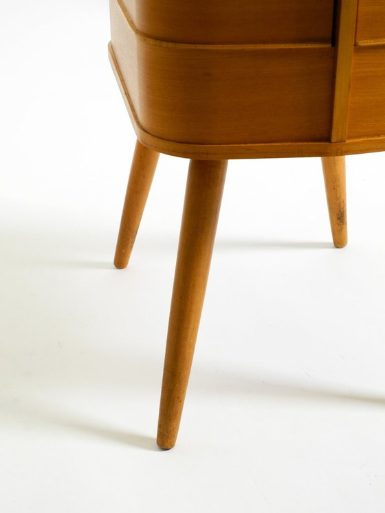 Bellissima scatola da cucito originale in teak Mid Century con scomparti a cerniera – Tavolini, Legno (photo 19 of 20)