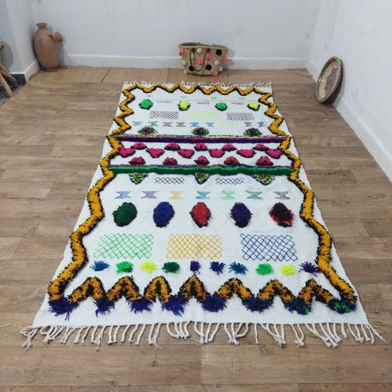 Image 1 of Authentiek Marokkaans Azilal-tapijt 282 x 145 cm – Kleurrijk handgemaakt Berber wollen tapijt