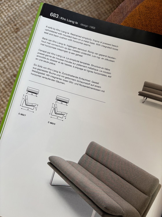 Artifort C684 2-seater (120cm Wide) Kho Liang Le – 2 seaters, Wool (photo 9 of 10)