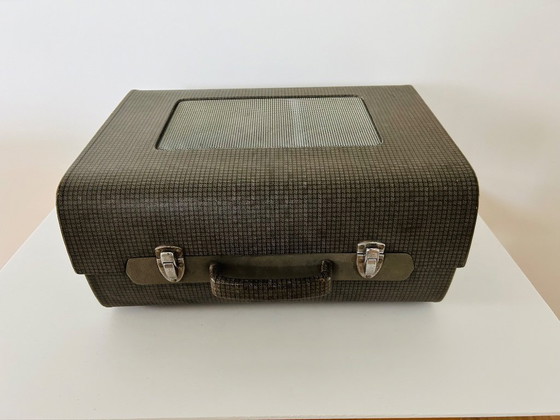 Image 1 of gramophone portable Philips - vers 1955 - complet et en état de marche - avec notice d'origine
