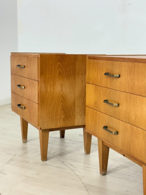 Image 1 of Lot de 2 tables de chevet vintage style Mid-Century