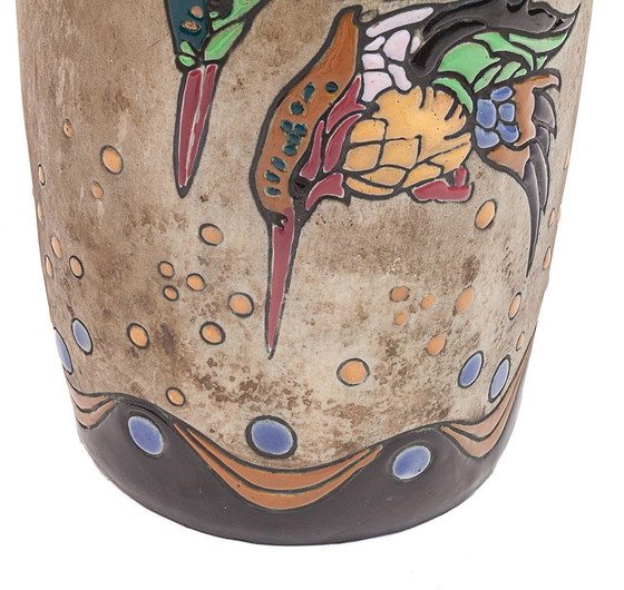 Image 1 of Pair of large Art Nouveau amphoras