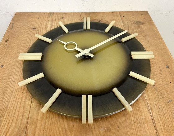 Image 1 of Industrial Office Wall Clock from Pragotron, 1970s