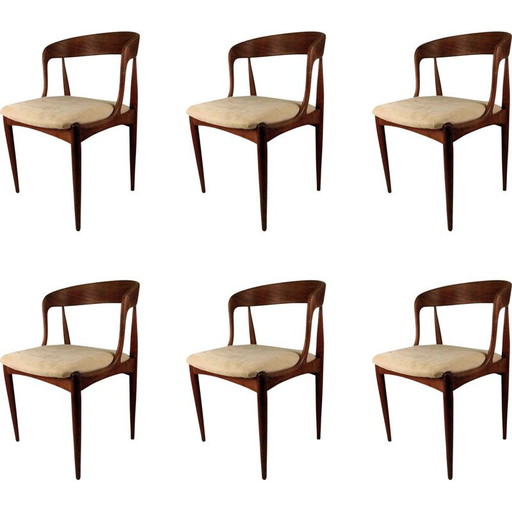 Set of 6 vintage dining chairs in teak by Johannes Andersen for Ørum Møbelfabrik, 1965