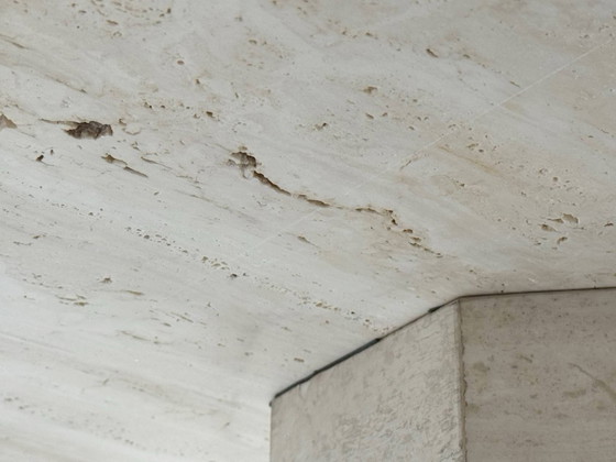 Image 1 of Mesa redonda de travertino, Italia, años 70